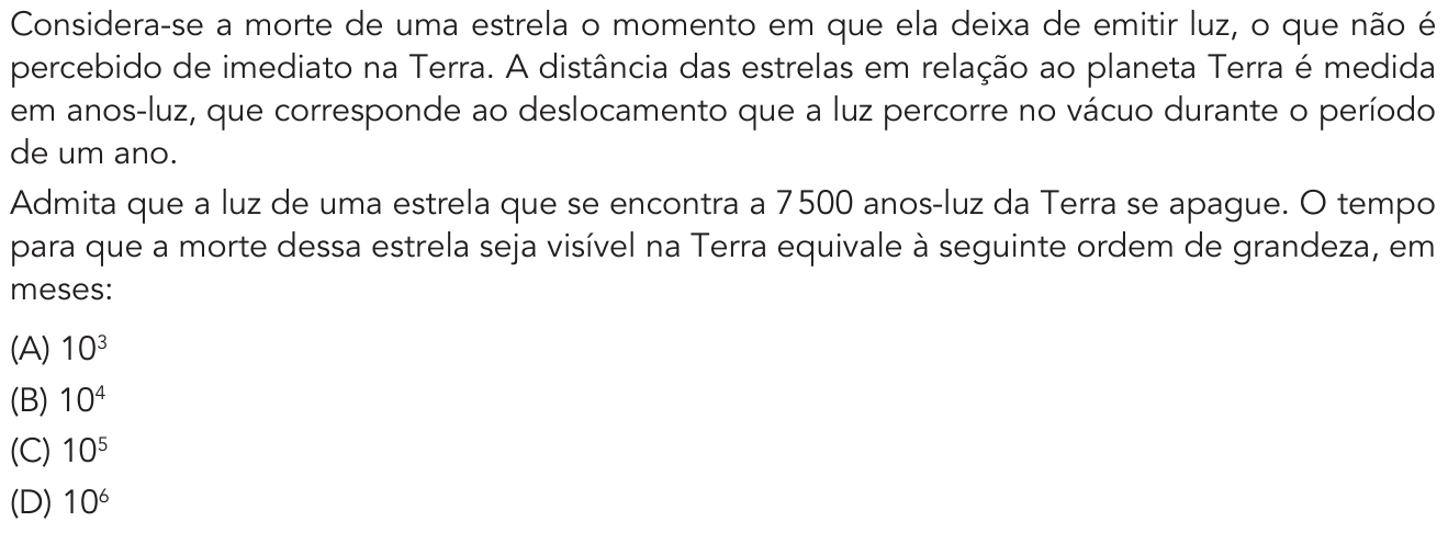 Questão 7 no caderno 2º Exame de Qualificação da UERJ 2019