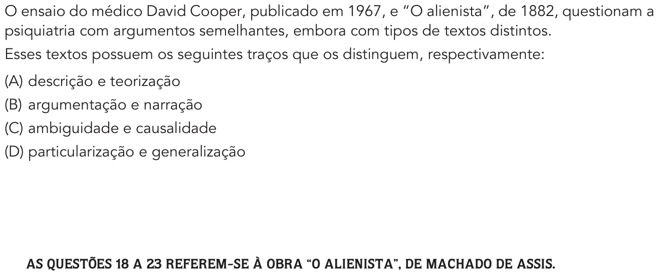 Questão 17 no caderno 2º Exame de Qualificação da UERJ 2019