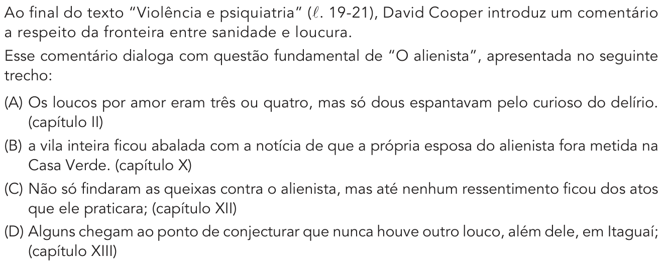 Questão 18 no caderno 2º Exame de Qualificação da UERJ 2019