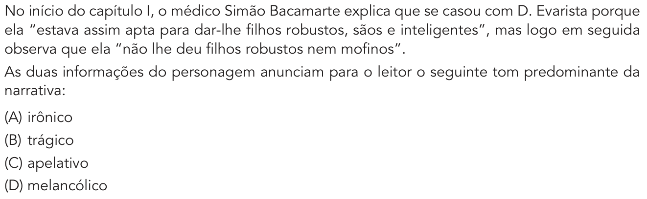 Questão 19 no caderno 2º Exame de Qualificação da UERJ 2019