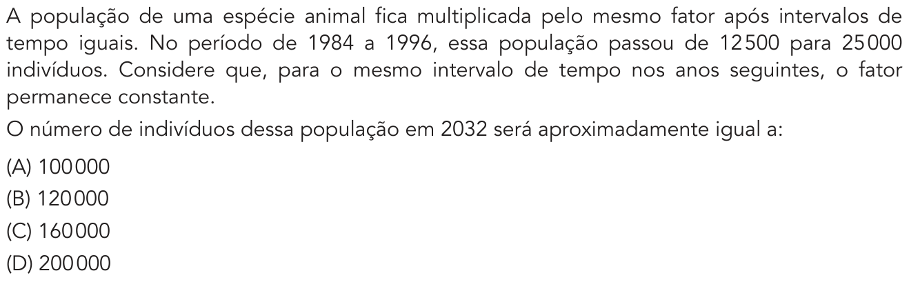 Questão 32 no caderno 2º Exame de Qualificação da UERJ 2019