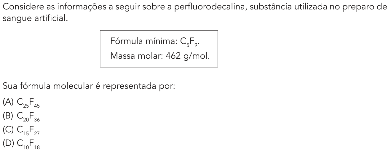 Questão 39 no caderno 2º Exame de Qualificação da UERJ 2019
