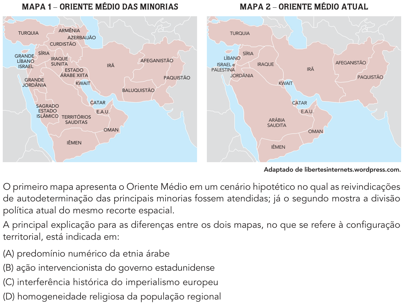Questão 54 no caderno 2º Exame de Qualificação da UERJ 2019