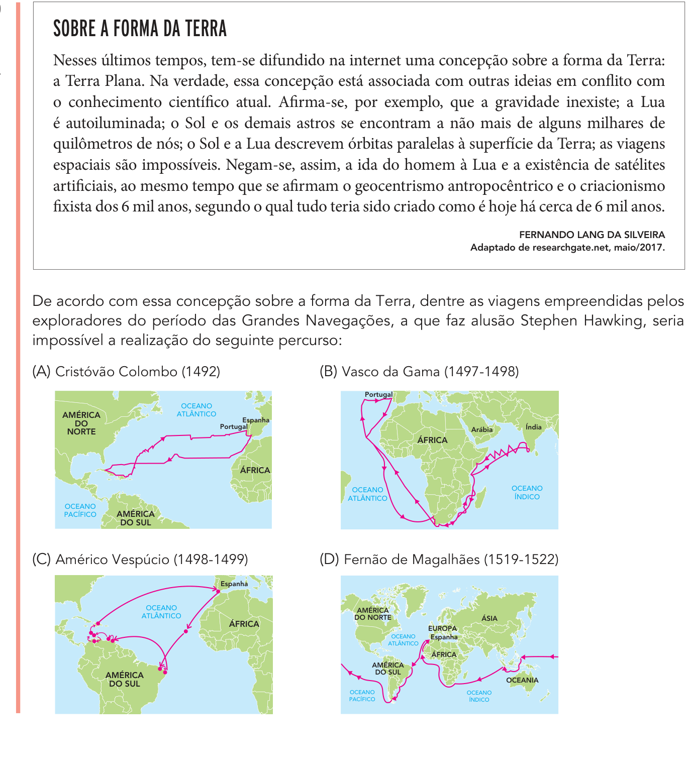 Questão 1 no caderno 1º Exame de Qualificação da UERJ 2020