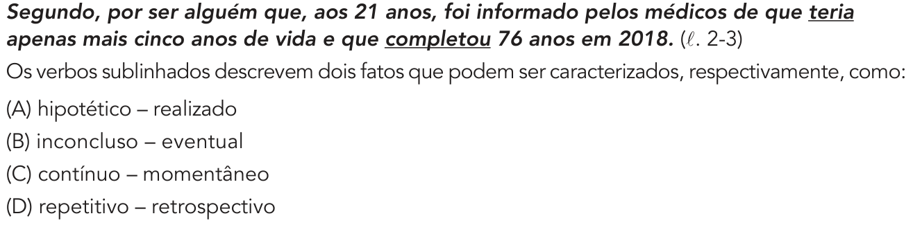 Questão 2 no caderno 1º Exame de Qualificação da UERJ 2020