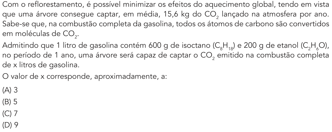 Questão 7 no caderno 1º Exame de Qualificação da UERJ 2020