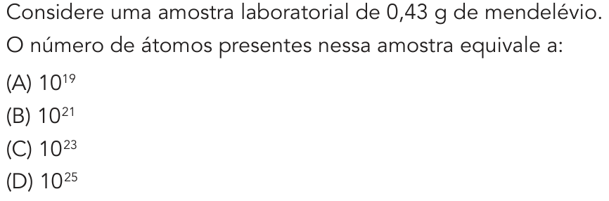 Questão 40 no caderno 1º Exame de Qualificação da UERJ 2020