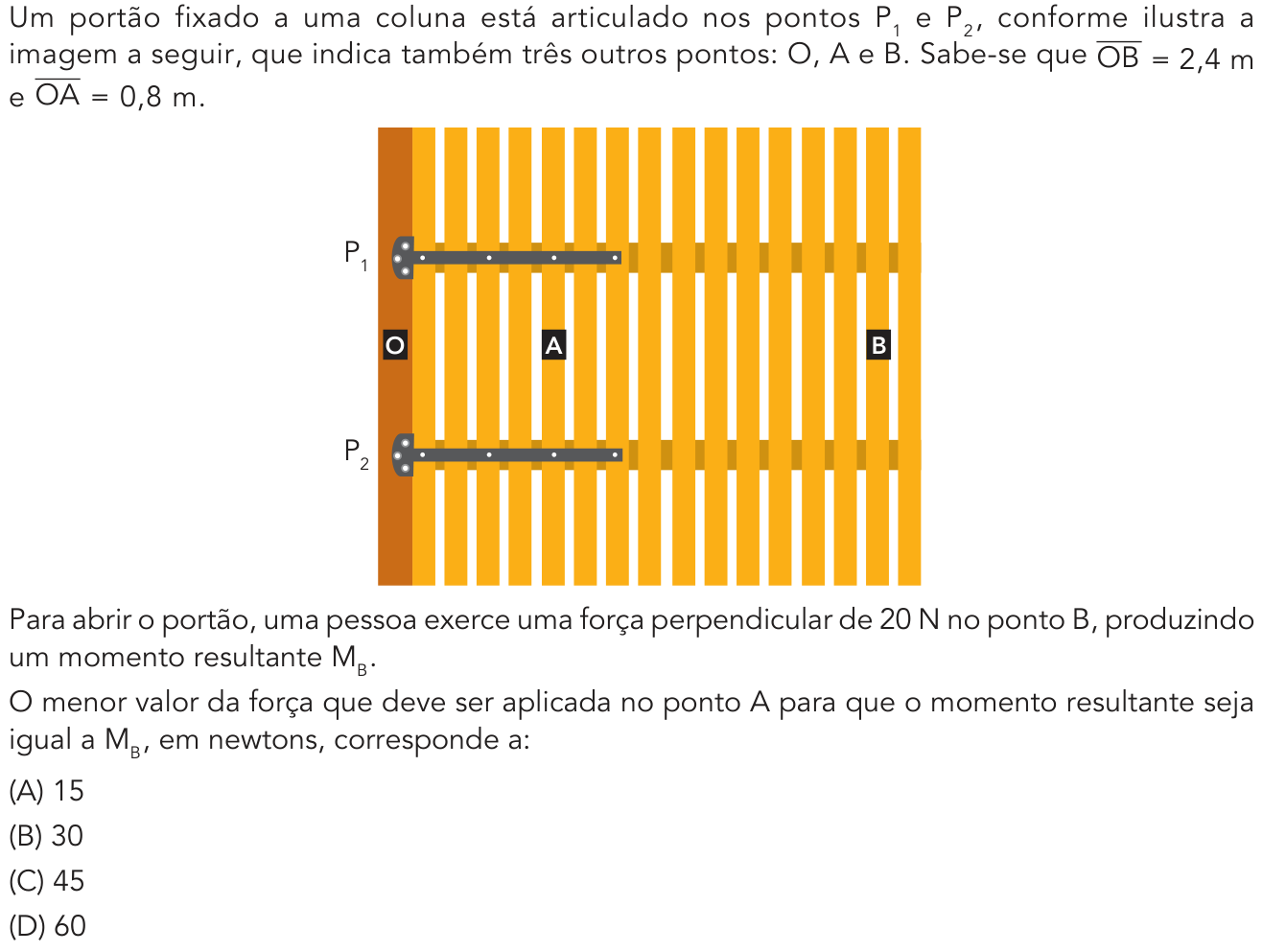 Questão 42 no caderno 1º Exame de Qualificação da UERJ 2020