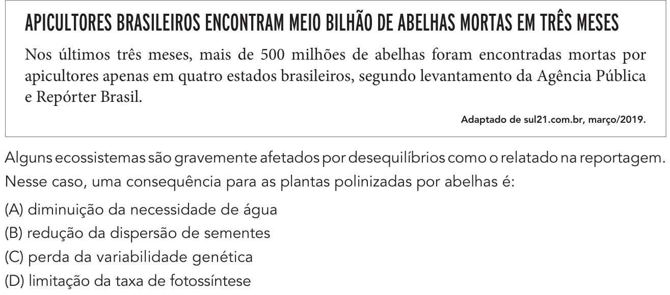 Questão 45 no caderno 1º Exame de Qualificação da UERJ 2020