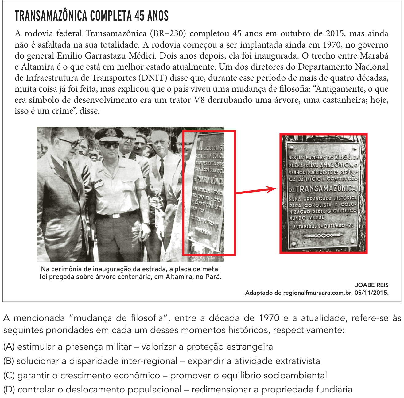 Questão 54 no caderno 1º Exame de Qualificação da UERJ 2020