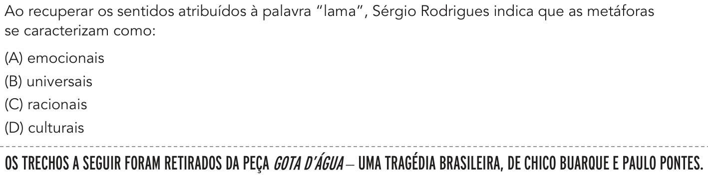 Questão 13 no caderno 2º Exame de Qualificação da UERJ 2020