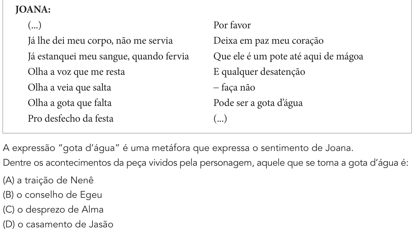 Questão 20 no caderno 2º Exame de Qualificação da UERJ 2020