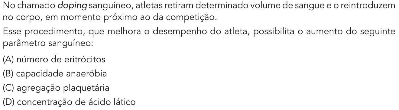 Questão 42 no caderno 2º Exame de Qualificação da UERJ 2020