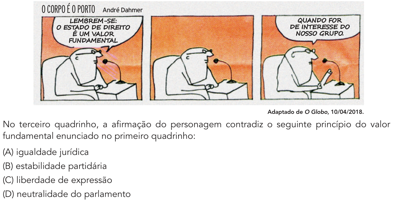 Questão 51 no caderno 2º Exame de Qualificação da UERJ 2020