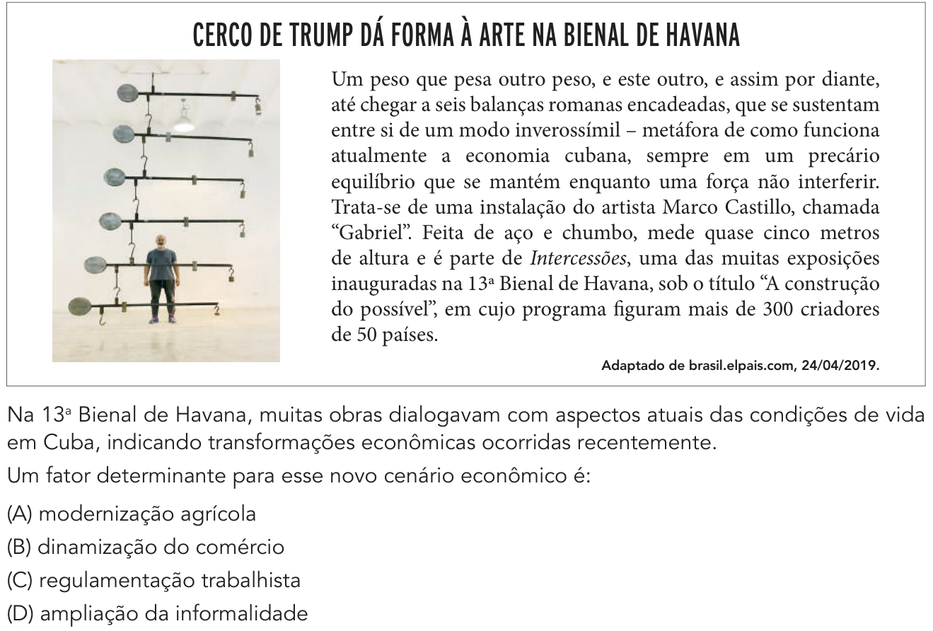Questão 54 no caderno 2º Exame de Qualificação da UERJ 2020