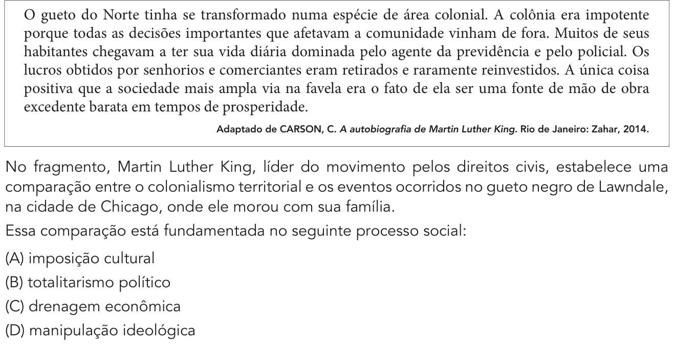 Questão 56 no caderno 2º Exame de Qualificação da UERJ 2020