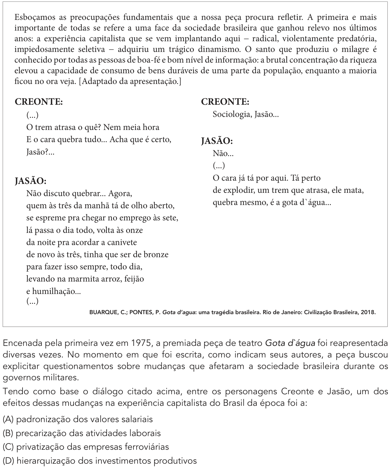 Questão 59 no caderno 2º Exame de Qualificação da UERJ 2020