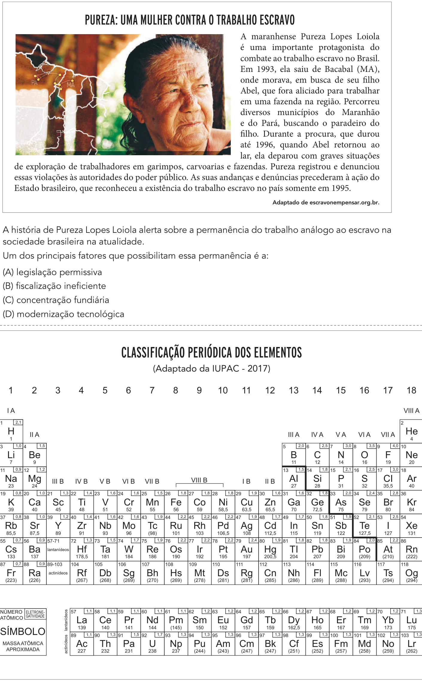 Questão 60 no caderno 2º Exame de Qualificação da UERJ 2020