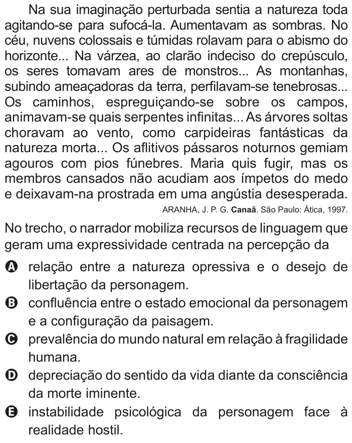 Questão 11 no caderno Azul do ENEM 2020