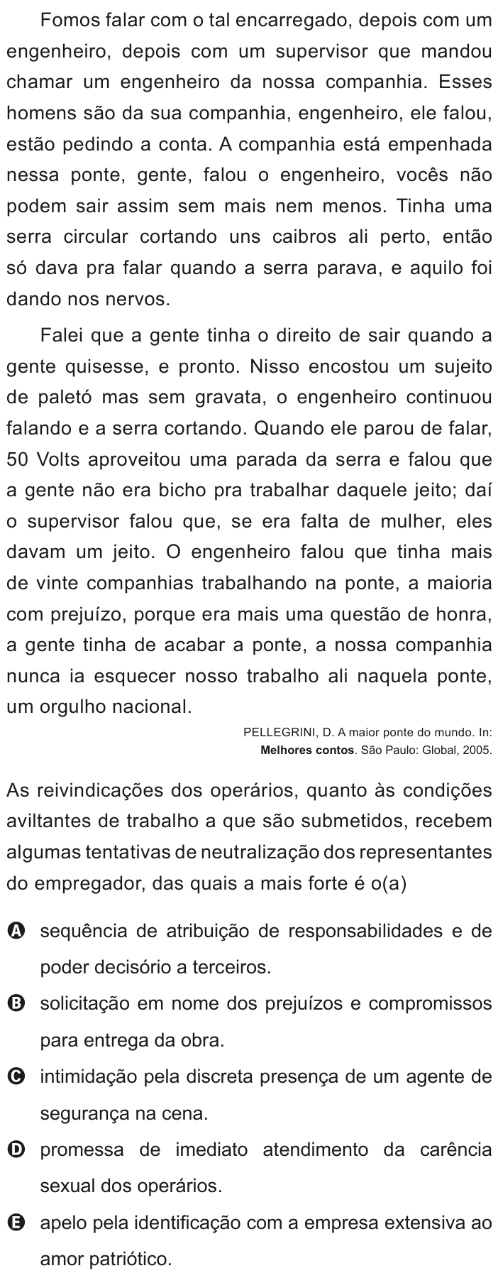 Questão 16 no caderno Azul do ENEM 2020