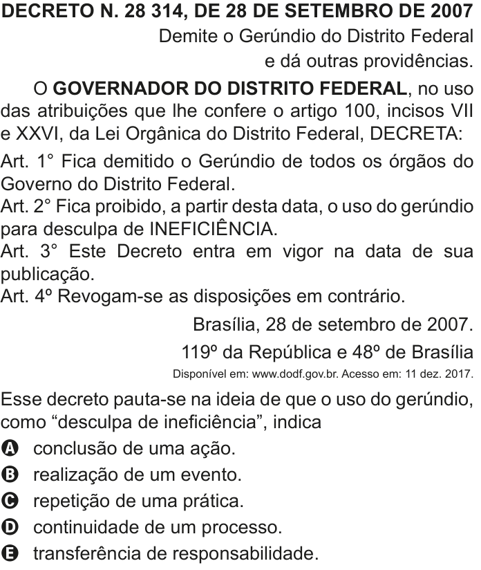 Questão 24 no caderno Azul do ENEM 2020
