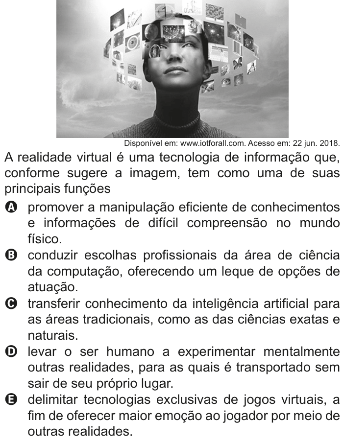 Questão 26 no caderno Azul do ENEM 2020