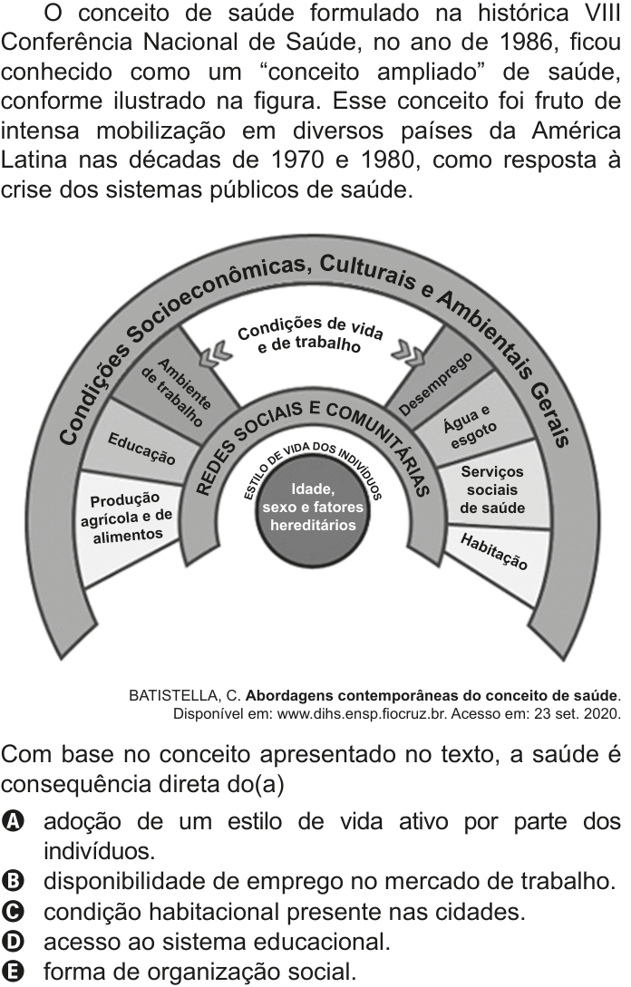 Questão 37 no caderno Azul do ENEM 2020