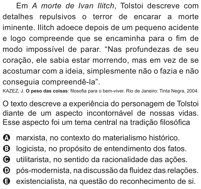 Questão 60 no caderno Azul do ENEM 2020