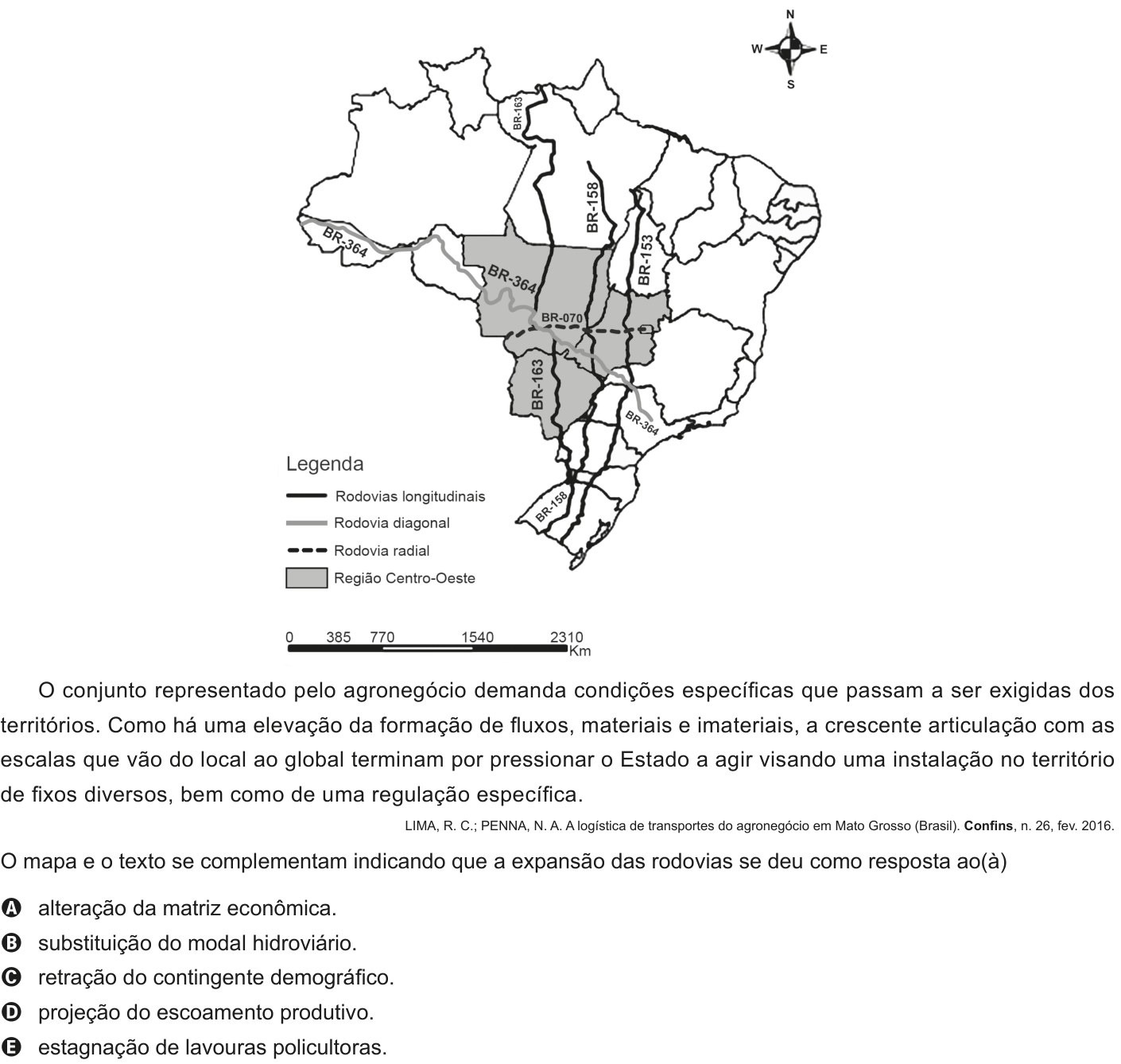 Questão 65 no caderno Azul do ENEM 2020