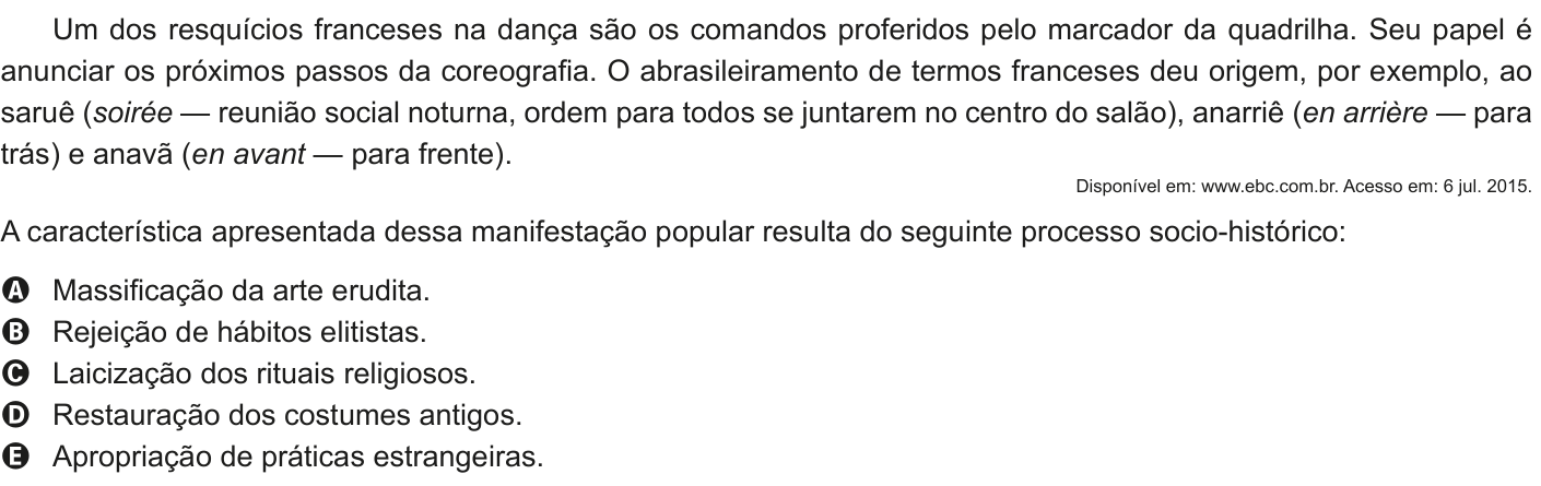 Questão 66 no caderno Azul do ENEM 2020