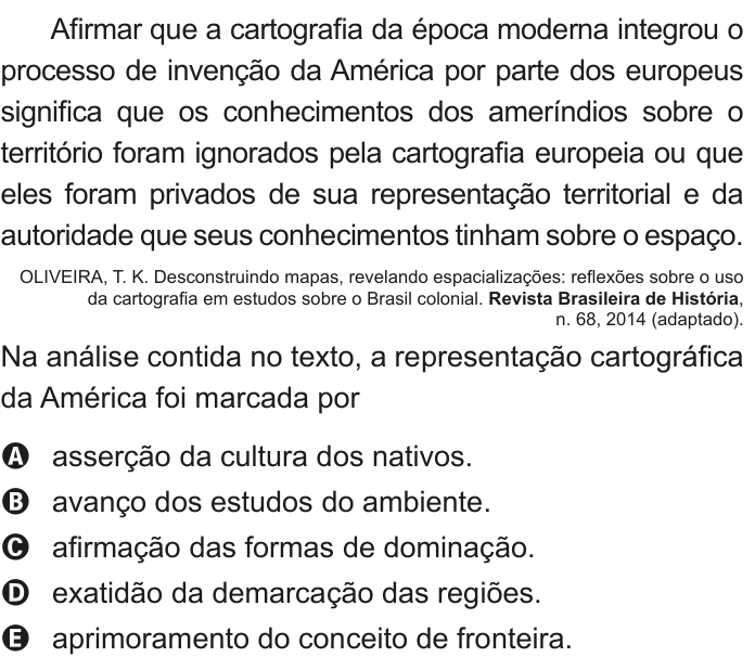 Questão 75 no caderno Azul do ENEM 2020