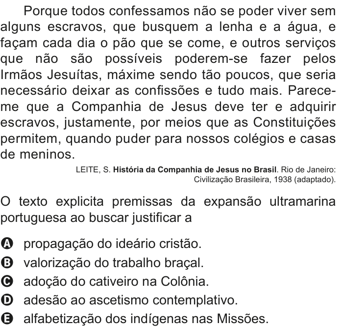 Questão 81 no caderno Azul do ENEM 2020