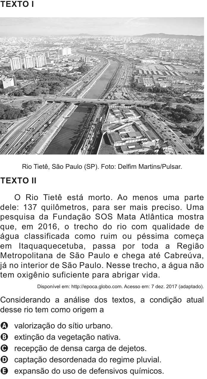 Questão 88 no caderno Azul do ENEM 2020