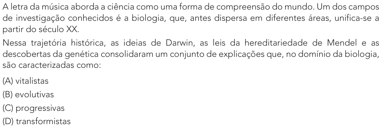 Questão 2 no caderno Exame Único da UERJ 2022