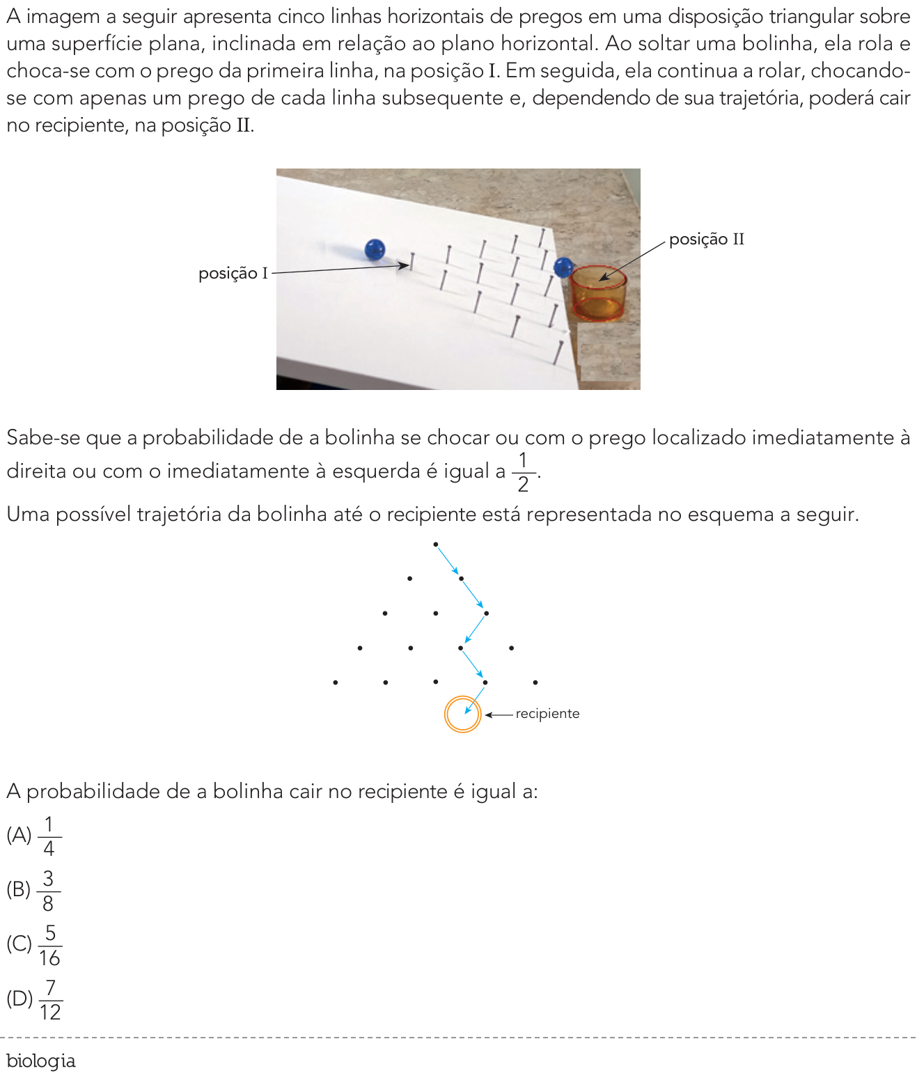 Questão 25 no caderno Exame Único da UERJ 2022