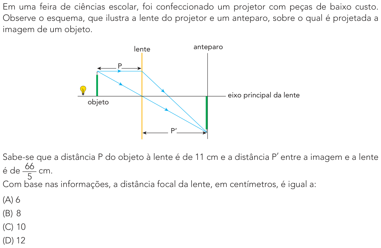 Questão 36 no caderno Exame Único da UERJ 2022