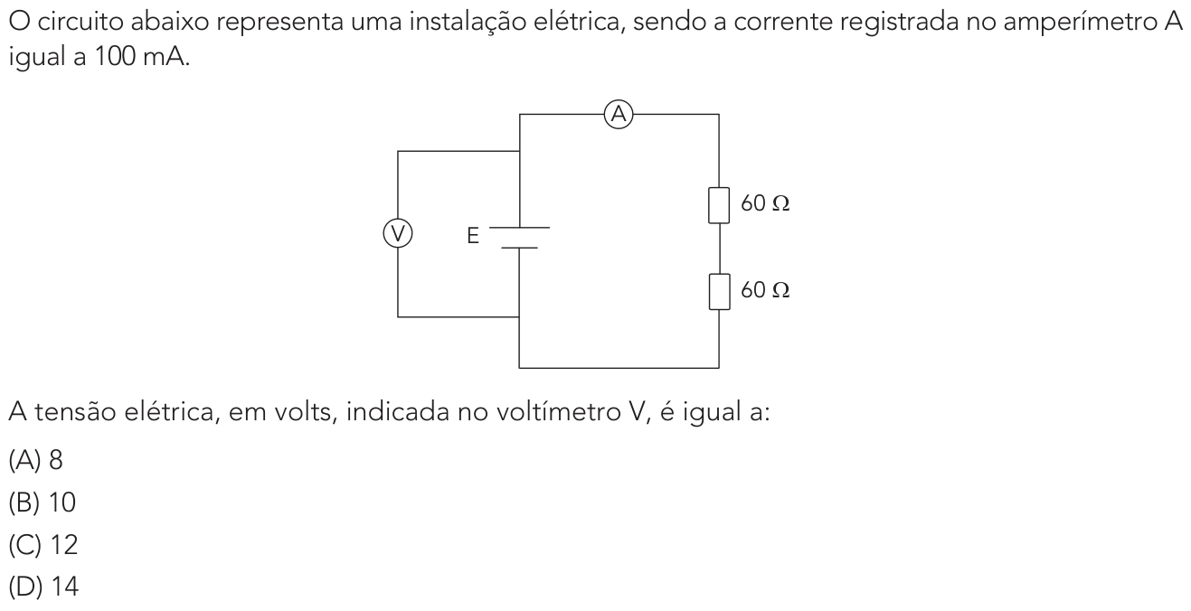 Questão 38 no caderno Exame Único da UERJ 2022