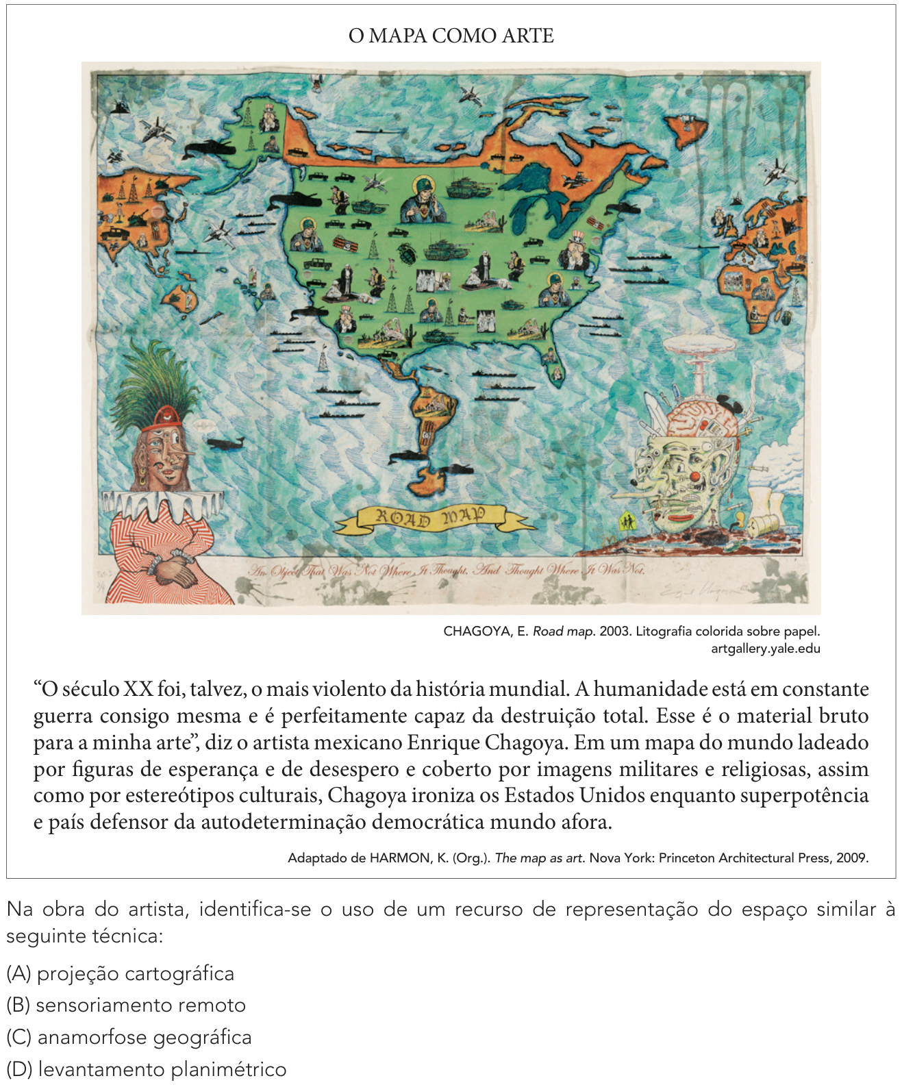 Questão 47 no caderno Exame Único da UERJ 2022