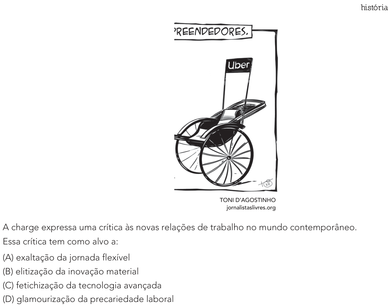 Questão 54 no caderno Exame Único da UERJ 2022
