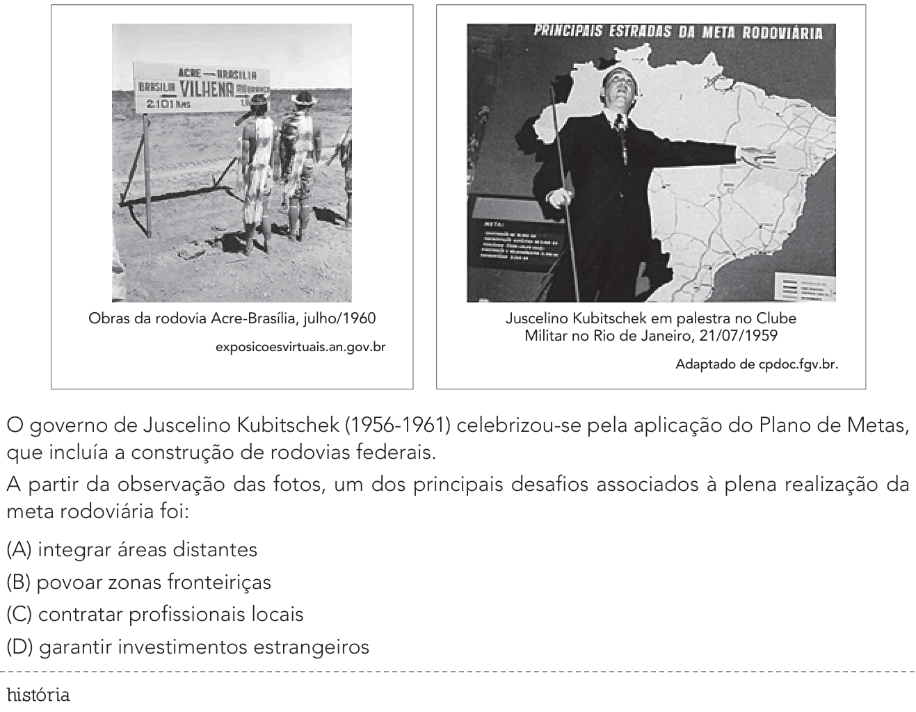 Questão 59 no caderno Exame Único da UERJ 2022
