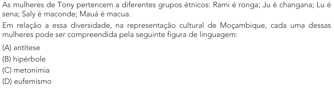 Questão 9 no caderno Exame Único da UERJ 2023