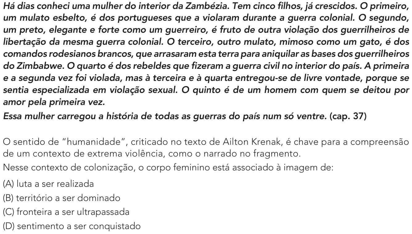 Questão 11 no caderno Exame Único da UERJ 2023
