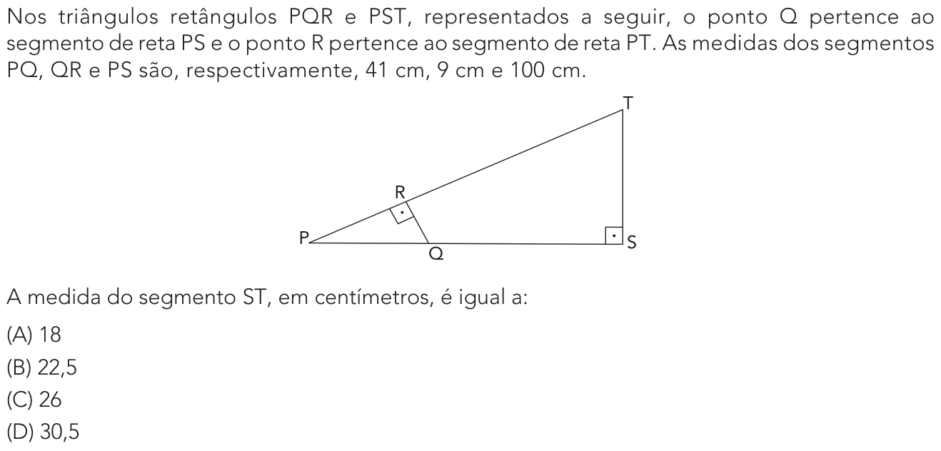 Questão 24 no caderno Exame Único da UERJ 2023