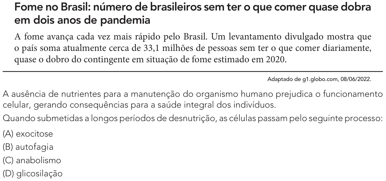 Questão 26 no caderno Exame Único da UERJ 2023