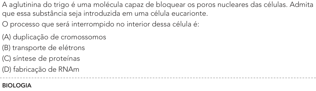 Questão 29 no caderno Exame Único da UERJ 2023