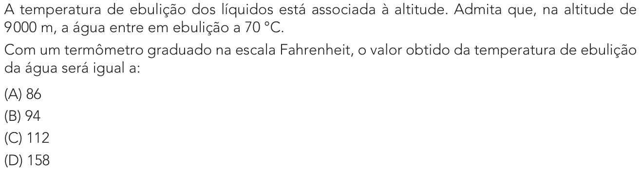 Questão 33 no caderno Exame Único da UERJ 2023