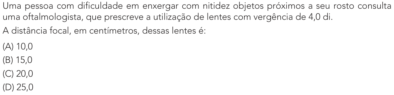 Questão 35 no caderno Exame Único da UERJ 2023