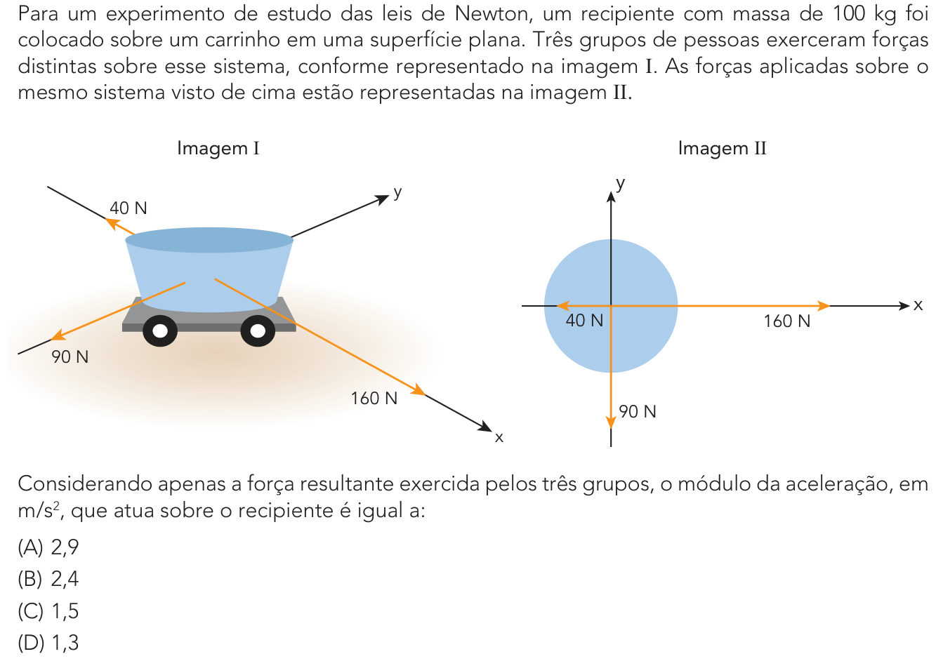 Questão 38 no caderno Exame Único da UERJ 2023