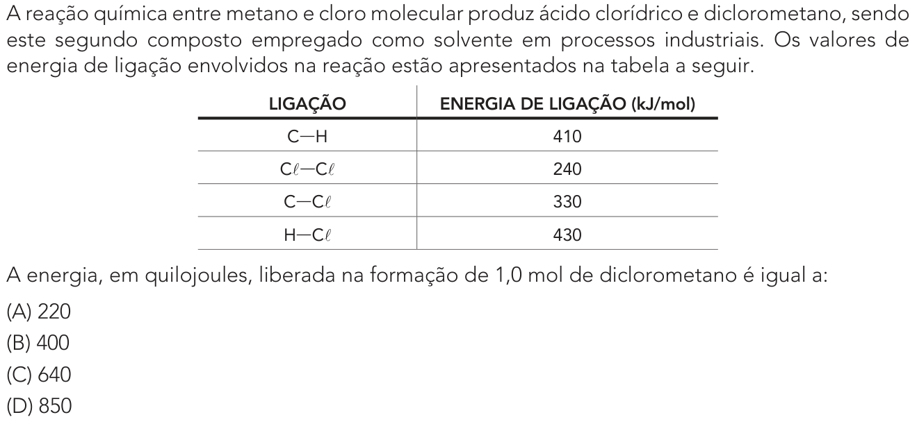 Questão 43 no caderno Exame Único da UERJ 2023