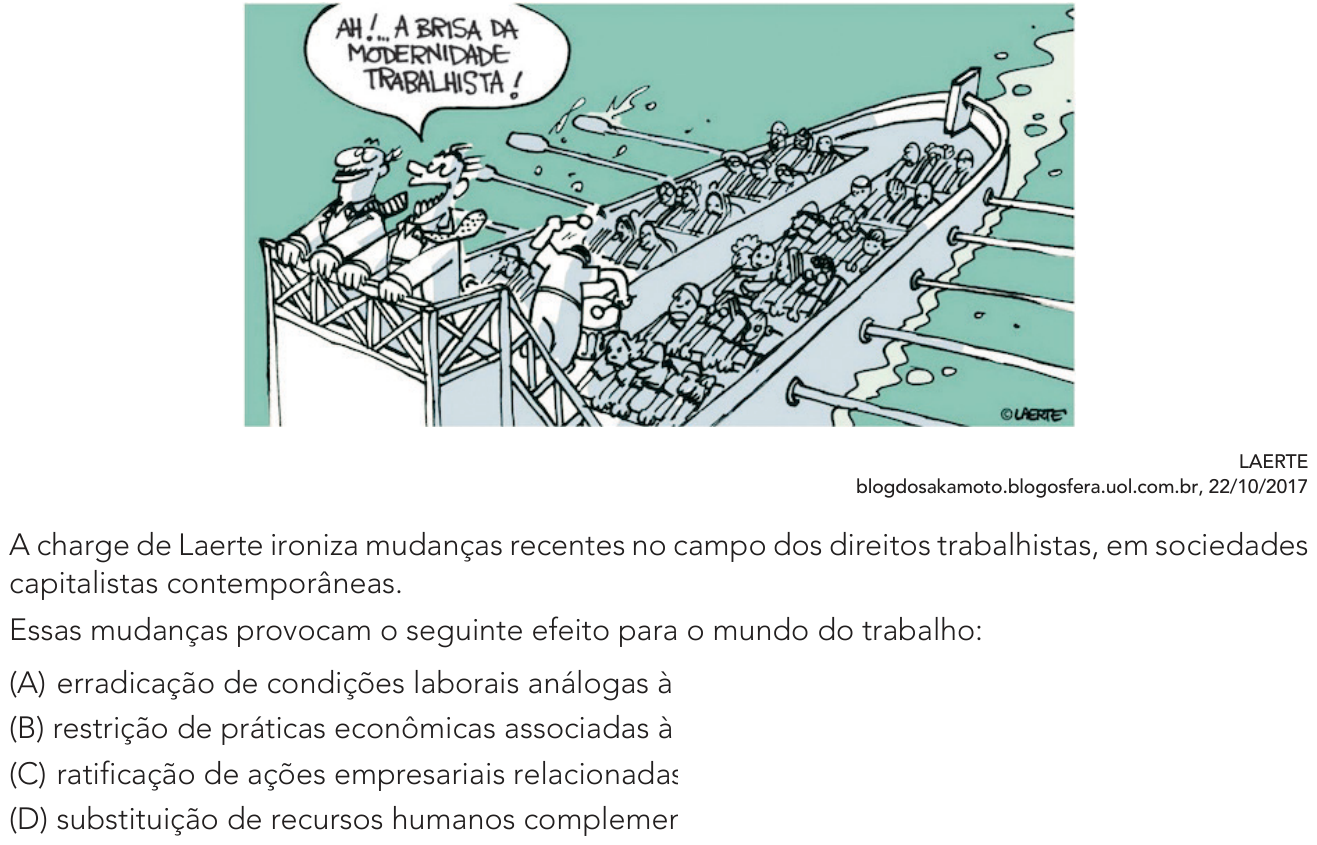 Questão 56 no caderno Exame Único da UERJ 2023